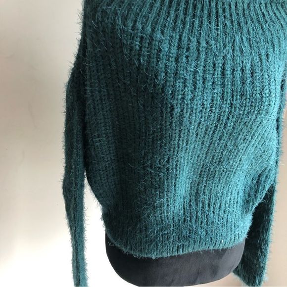 Lulu's Teal Fuzzy Sweater - Picture 4 of 11
